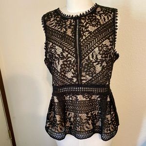 Black/tan top, large Romeo/Juliet